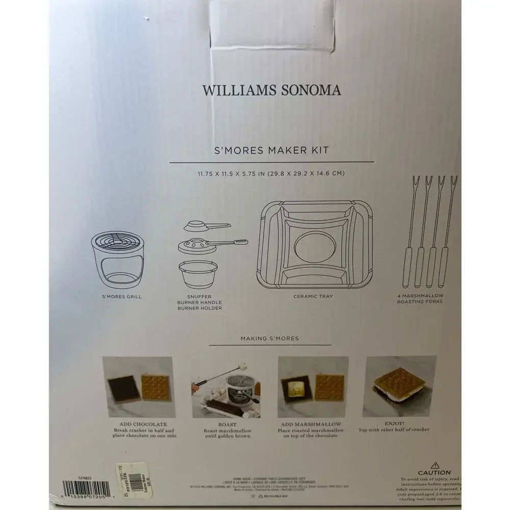 NIB Williams Sonoma - S'mores Maker Kit